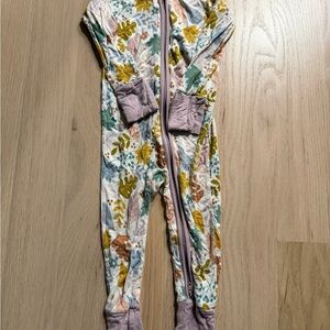 Little Sleepies Fall Floral Zippered Onesie